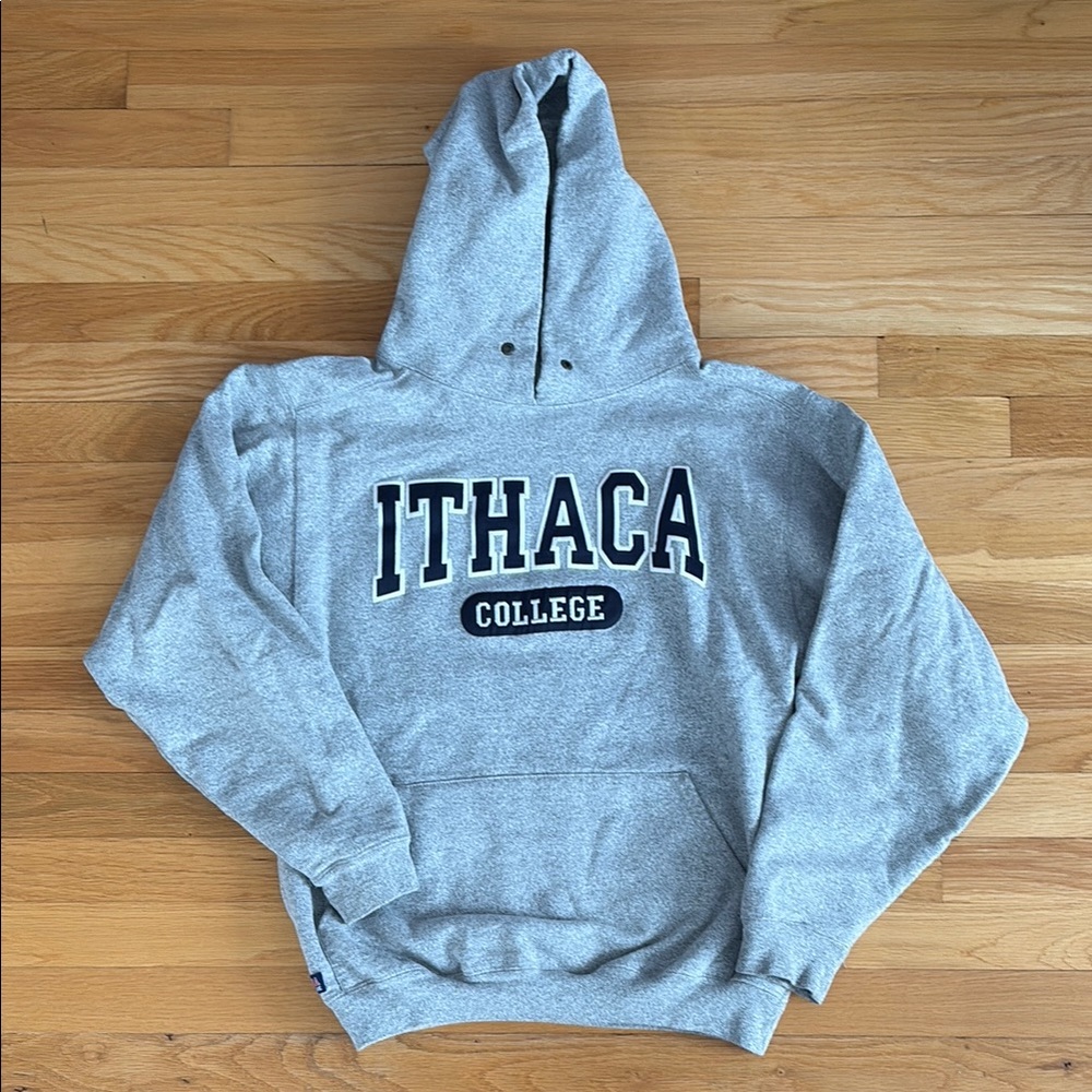 Gray Ithaca College Hoodie